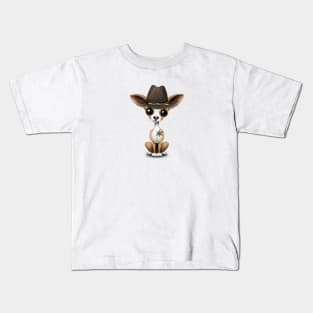 Cute Chihuahua Puppy Sheriff Kids T-Shirt